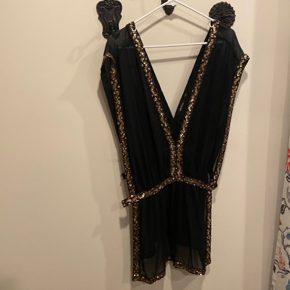 Embroidered swim cover up